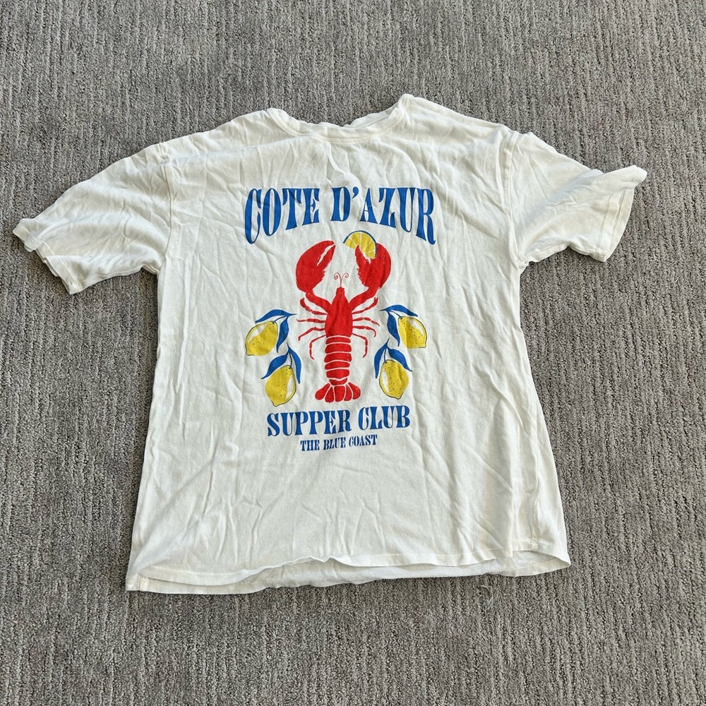 Z Supply Cream Lightweight Crewneck Tee